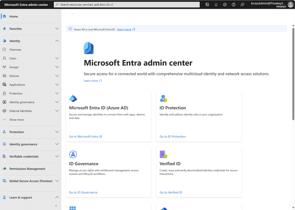 Microsoft Entra Admin Center